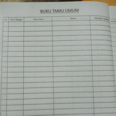 Contoh Buku Tamu Kantor Perumperindo Co Id