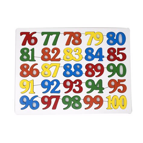 Number Puzzle 1 - 100 Early Learning Wooden Toy / Educational Toy ...