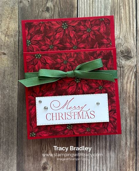 Stampin' Up! Painted Christmas Gift Card Holders - Stamping With Tracy