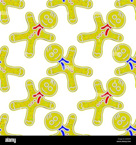 Gingerbread Man Seamless Pattern Hi Res Stock Photography And Images