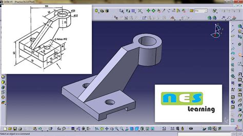 Catia V5 V6 Tutorial Part Design For Begineers Youtube