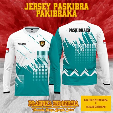 jual jersey paskibra lapangan lengan panjang kaos baju paskibraka