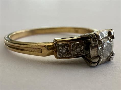 Keepsake Diamond Two-Tone Engagement Ring For Sale at 1stDibs