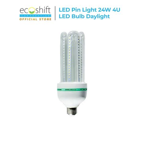 Ecoshift E27 Led Pin Light 24 Watts 4u Bulb Daylight Lazada Ph