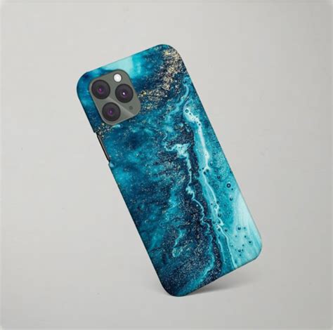 Blue Marble Phone Case For Iphone Mini Pro Max Luxury Etsy