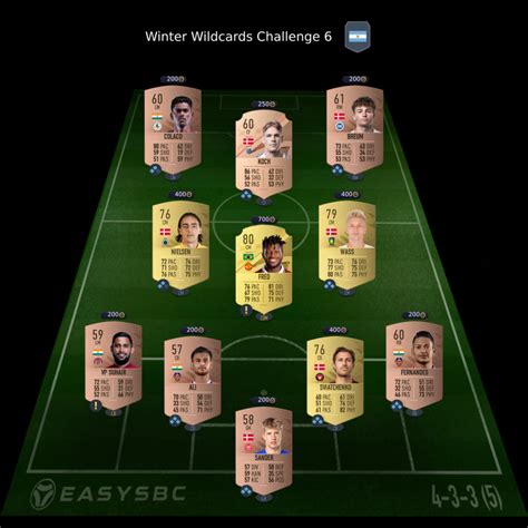 Fifa 23 Winter Wildcards Challenge 6 Sbc Cheapest Solution