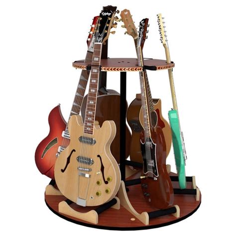 The Carousel Wood Rotating Multi Guitar Stand Holds Etsy Australia