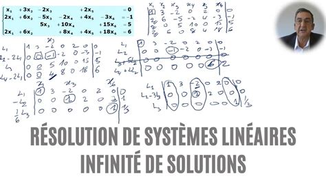 RÉSOLUTION DE SYSTÈMES LINÉAIRES INFINITÉ DE SOLUTIONS YouTube