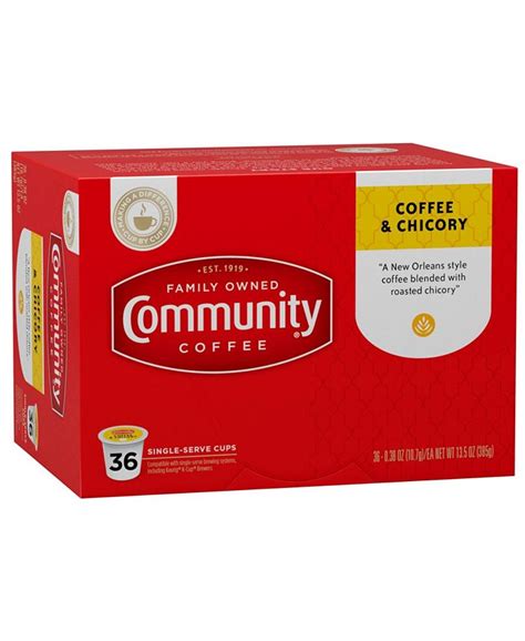 Community Coffee Coffee And Chicory Medium Dark Roast Single Serve Pods