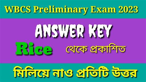 Wbcs Preliminary Answer Key Wbcs Preliminary Answer Key Wbcs