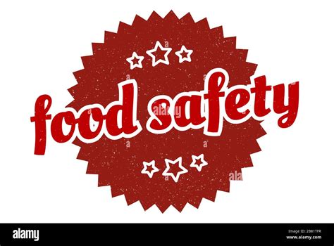 Food Safety Sign Food Safety Round Vintage Retro Label Food Safety