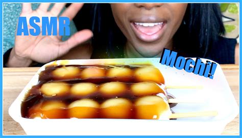 Asmr Dango Mochi With Red Bean Sauce Sweet Red Bean Red Beans Mochi