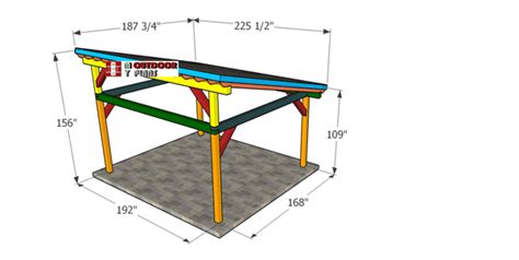 14×16lean To Pavilion Plans Dimensions Myoutdoorplans