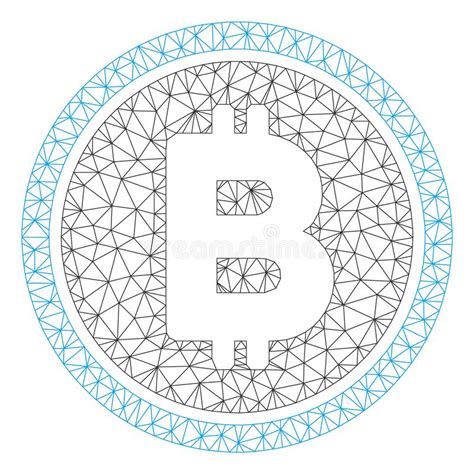 Modelo De La Malla Del Vector De La Moneda De Bitcoin O Ilustraci N