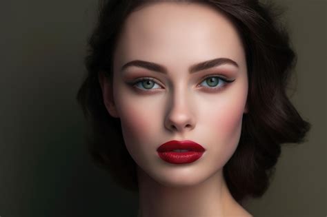 Premium AI Image Portrait Shot Of A Woman With Flawless Skin And A