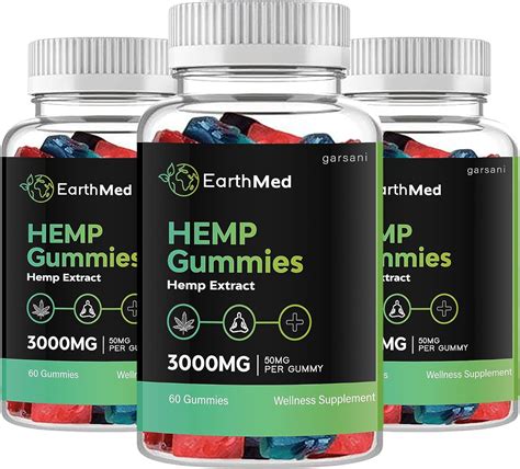 Amazon Earth Med Gummies EarthMed Hemp Gummies 3 Pack 180