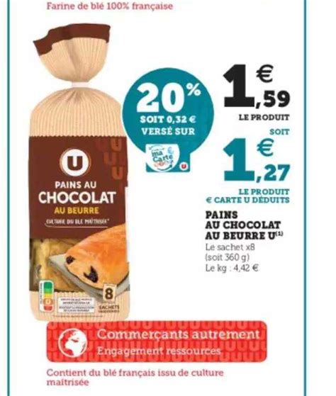 Promo Pains Au Chocolat Au Beurre U Chez U Express Icatalogue Fr