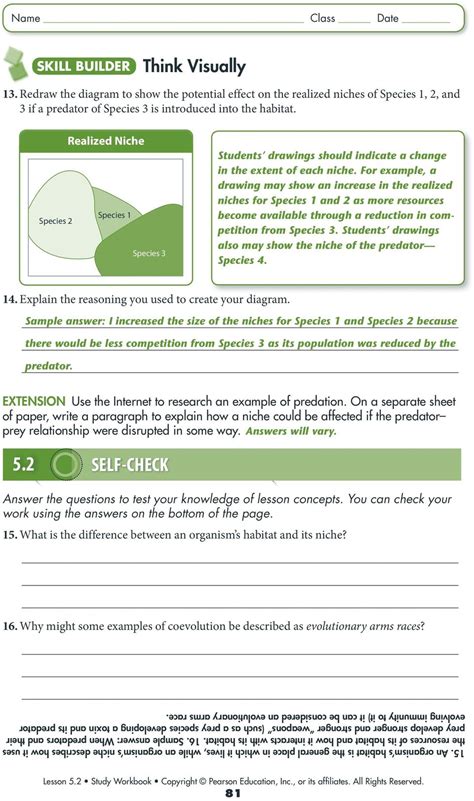 Habitats And Niches Worksheet Answer Key Printable Calendars AT A GLANCE