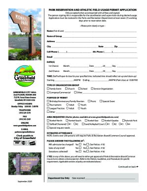 Fillable Online Facility Rental Agreement Village Of Kewaskum Fax