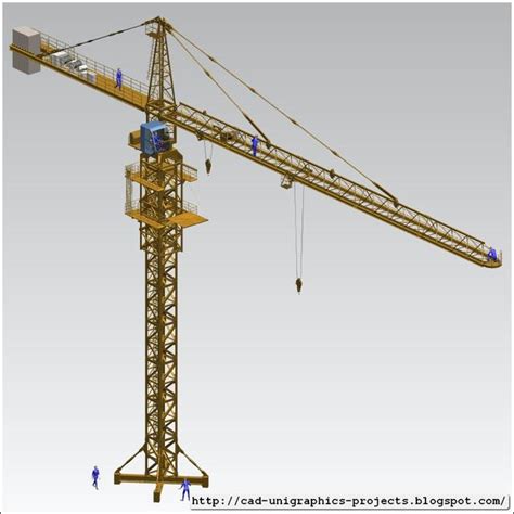 Tower Crane塔吊塔机塔式起重机3d数模图纸 Ug设计 附stp Keryi