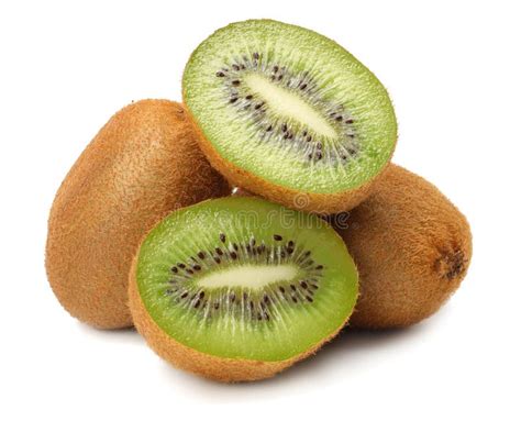 Healthy Food Kiwi Fruit Isolated On White Background Stock Image