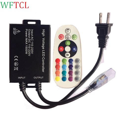 Ac V V Rgb Led Strip Light Controller Metal Box With Key Remote