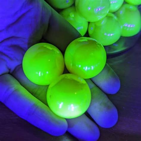 Uranium Glass Marbles Etsy