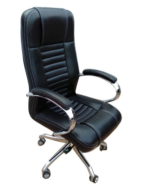 High Back Black Executive Revolving Leather Office Chair At Rs In