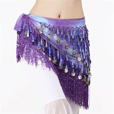 Belly Dance Hip Towel Chain Belt New Tassel Sequins Triangular Binder