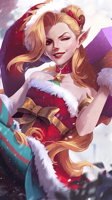 Christmas Elf Jinx Lol Art K E Wallpaper Pc Desktop