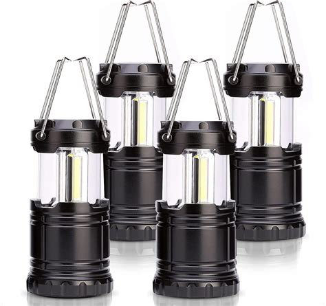 4 X Collapsible COB LED Camping Lantern 3X Bright COB LED Lights