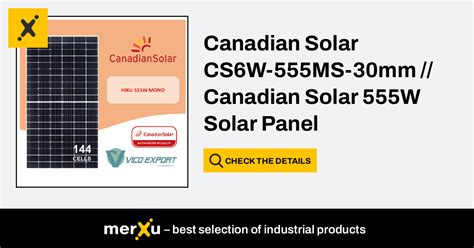 Canadian Solar Cs W Ms Mm W Solar Panel Cs W Ms Merxu