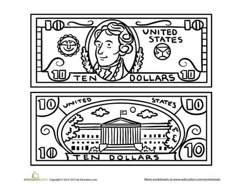 Coloring Pages Of Dollar Bills