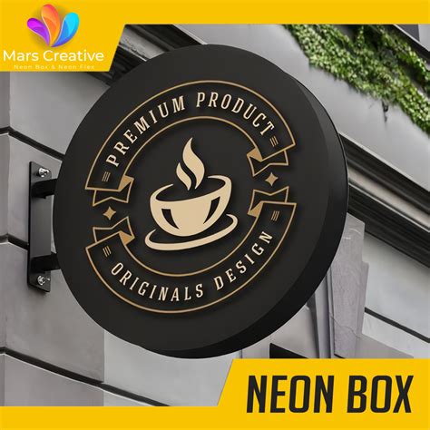 Jual NEONBOX BULAT KOTAK AKRILIK CUSTOM 2 SISI INDOOR OUTDOOR BRACKET