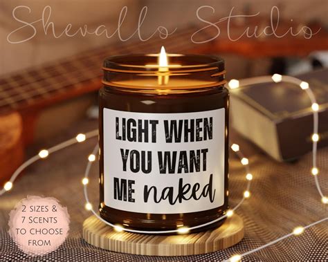 Light When You Want Me Naked Candle Funny Candle Gift Romantic Gift Birthday Gift For Him