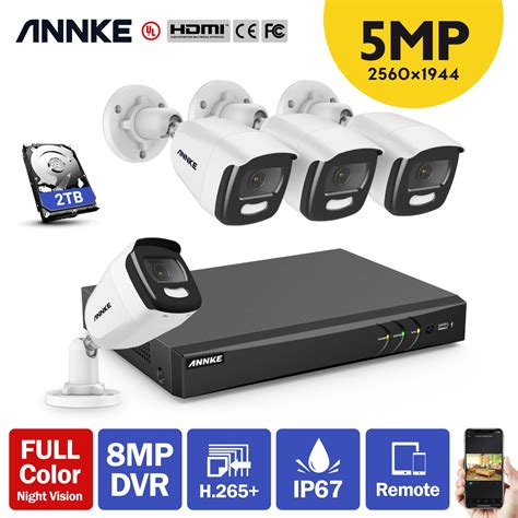 Annke K Ultra Hd Ch Dvr Security System With Pcs Mp Super Hd True