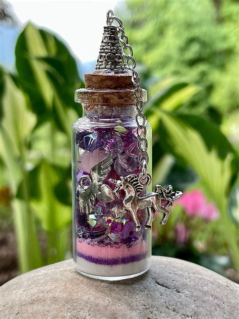 Sparkly Wish Bottles Witch Potions Fairy Trinkets Home Decor Myth And Magic Sorcery Lucky