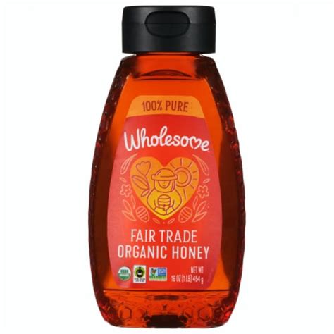 Wholesome Sweeteners Honey Organic Amber Squeeze Bottle 16 Oz