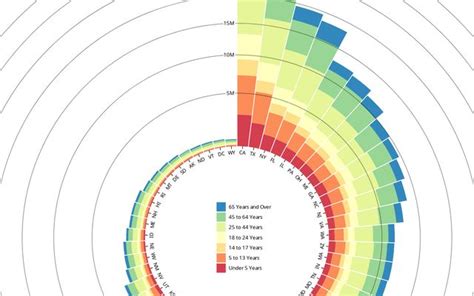 Radial stacked bar chart, sorted / D3 | Observable