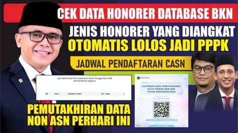 Ce Data Honorer Yang Akan Diangkat Pppk Sesuai Pemutakhiran