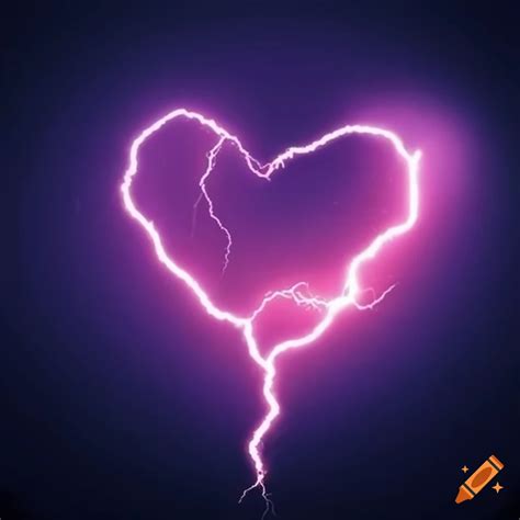 Artistic Depiction Of Heart Shaped Lightning On Craiyon