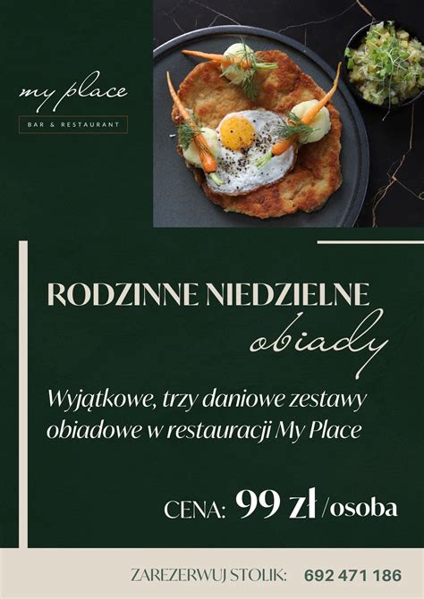 Niedzielne Rodzinne Obiady W My Place Gdynia My Place Gdynia