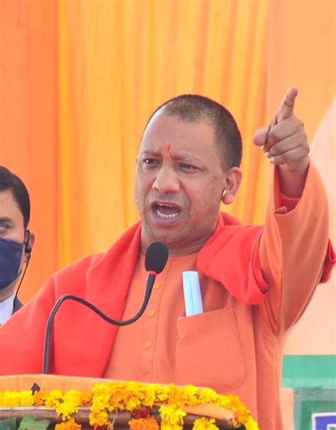 Agra Uttar Pradesh Chief Minister Yogi Adityanath Address An Election Rally