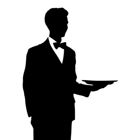 Butler Silhouette Vector Images Over 450