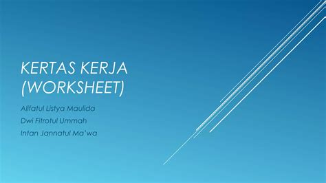 Kertas Kerja Worksheet Ppt