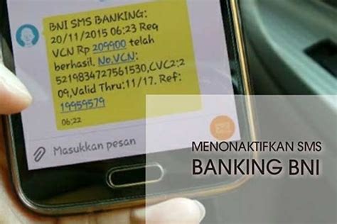 2 Cara Menonaktifkan SMS Banking BNI 2025 Online Offline Bankiir Id