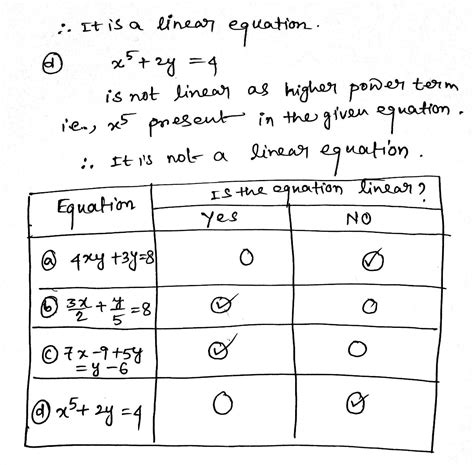 [solved] For Each Equation Determine Whether It Is Linear Is The Equation Course Hero