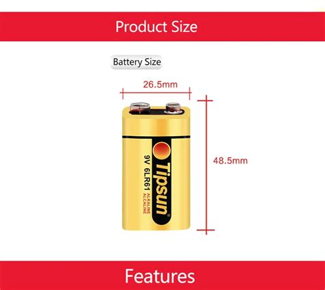 China Alkaline Dry Cell 9 Volt Alkaline Batteries 9v 6lr61 Battery