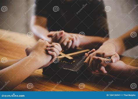 Family Pray Together Praying with Parent at Home Stock Image - Image of ...