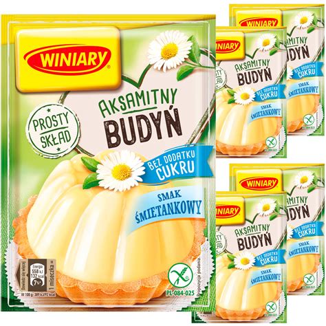 WINIARY Budyń Śmietankowy Bez Cukru 5 pak 5x 35 g 9938081118 Allegro pl